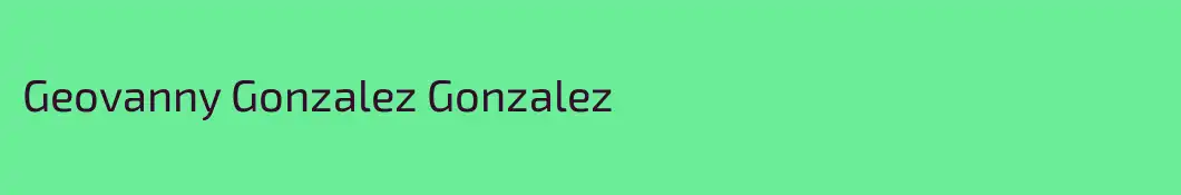 Geovanny Gonzalez Gonzalez